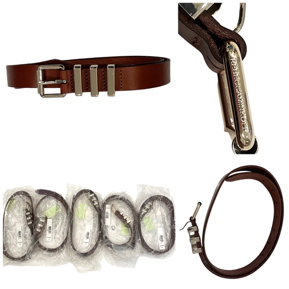REBECCA MINKOFF Suzy Leather Belt - Color Luggage - NWT - Picture 3 of 4
